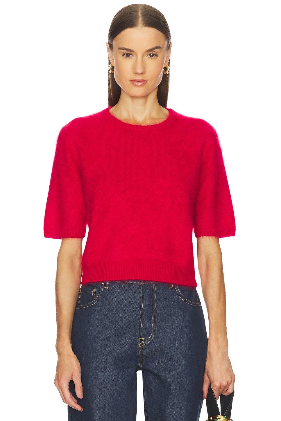 jada brushed cashmere short sleeve crew