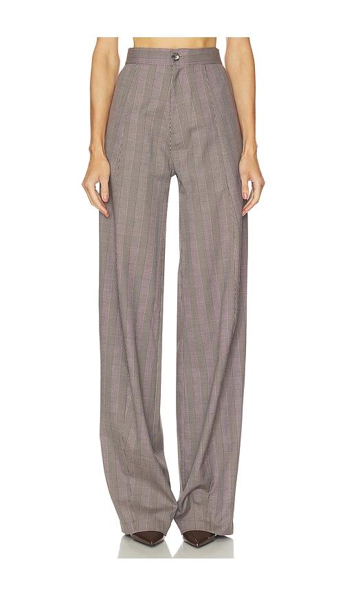 jade cropper wide leg pant in beige.