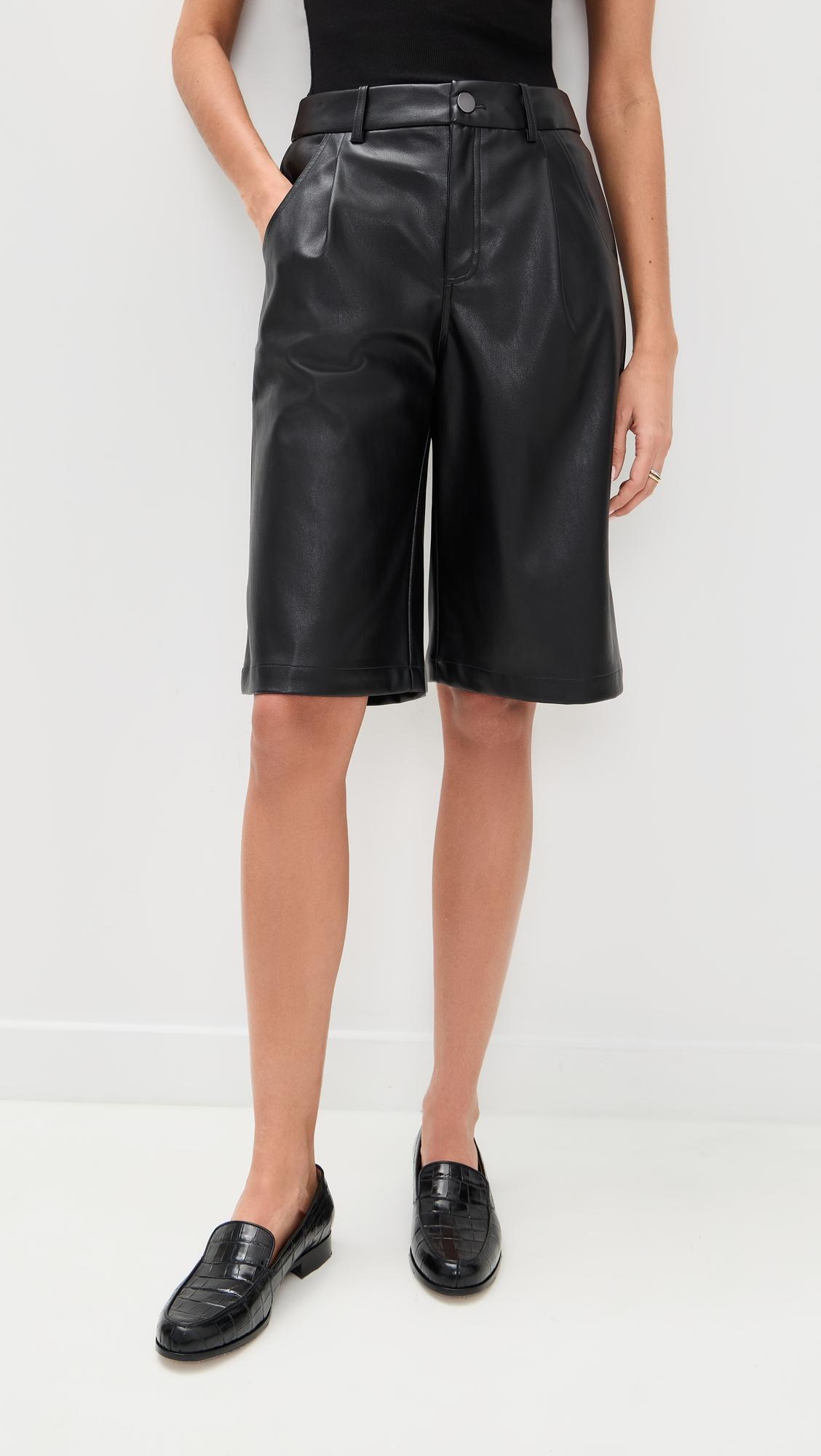 jade faux leather shorts