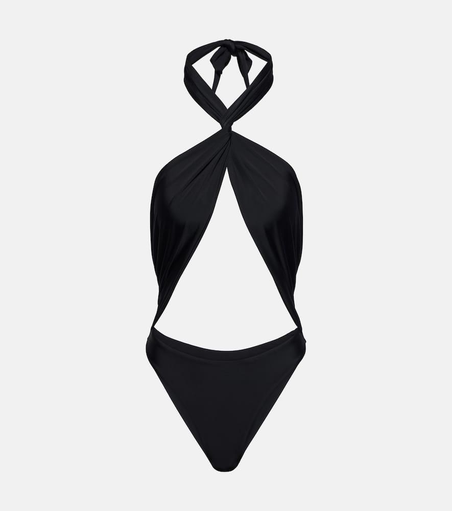 jade swim apex halterneck cutout swimsuit