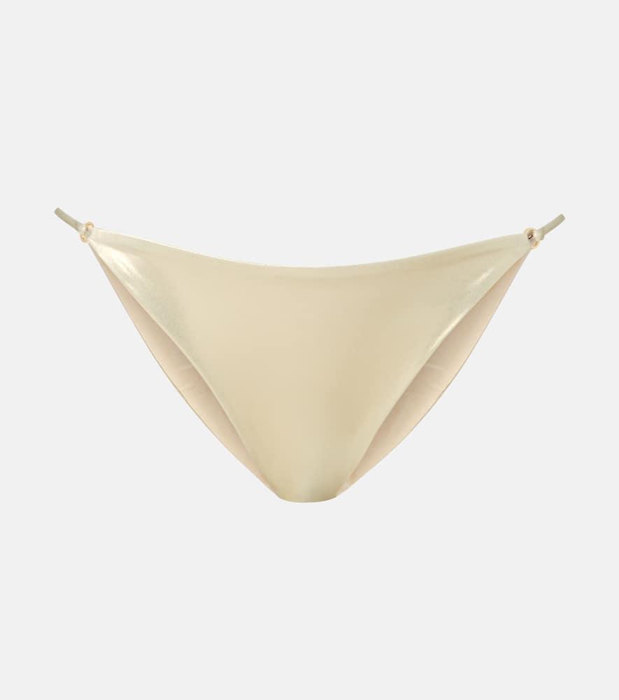 jade swim aria metallic bikini bottoms