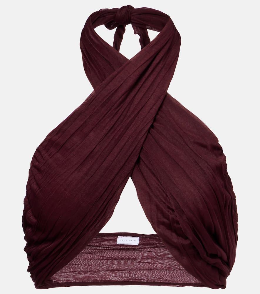 jade swim aylin halterneck wrap top