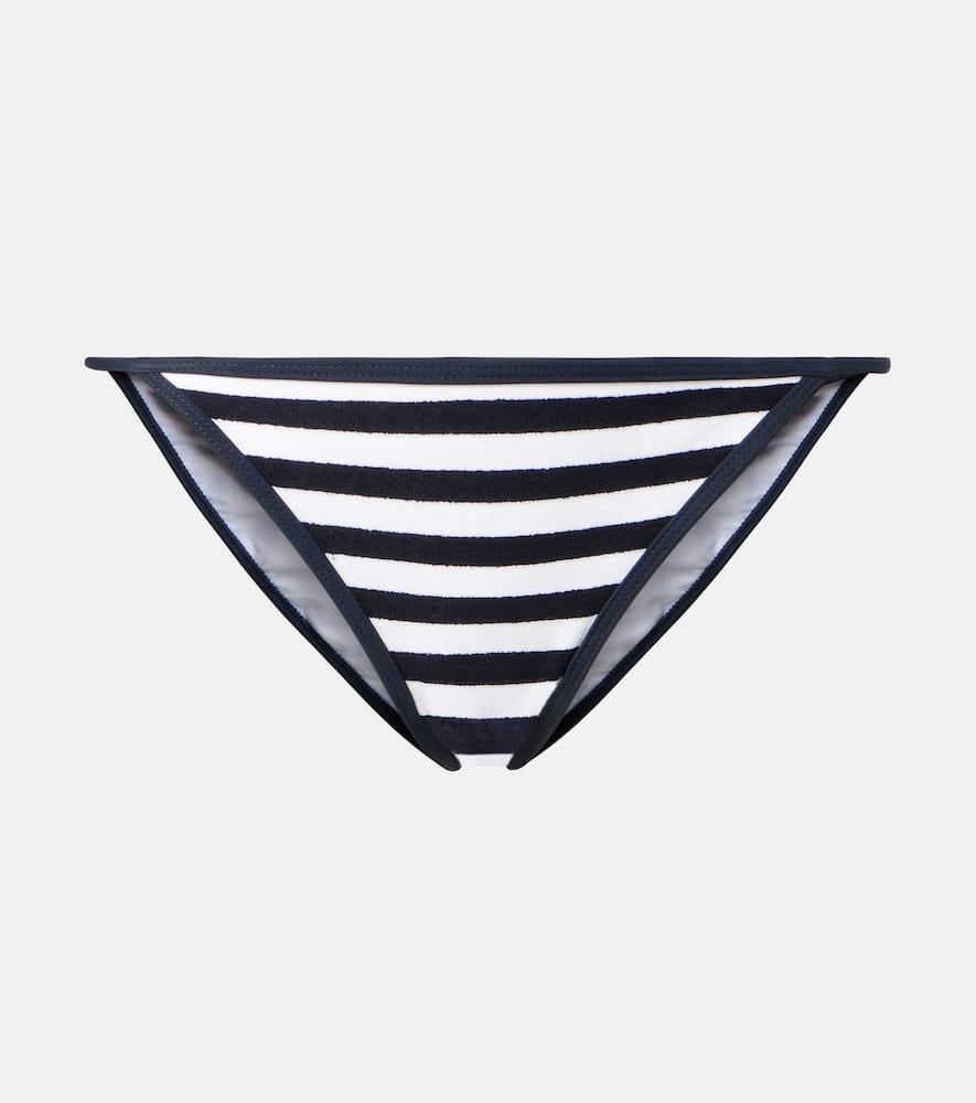 jade swim bare minimum striped terry bikini bottoms