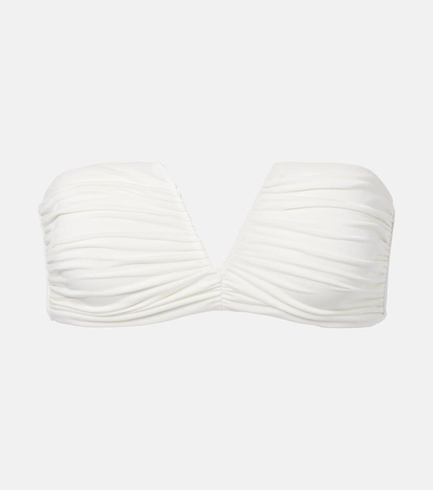 jade swim clara ruched bandeau bikini top