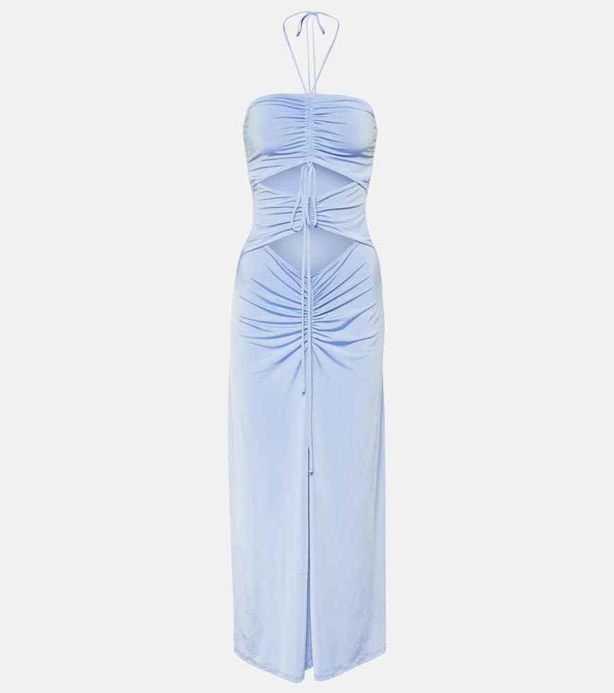 jade swim kira ruched midi dress