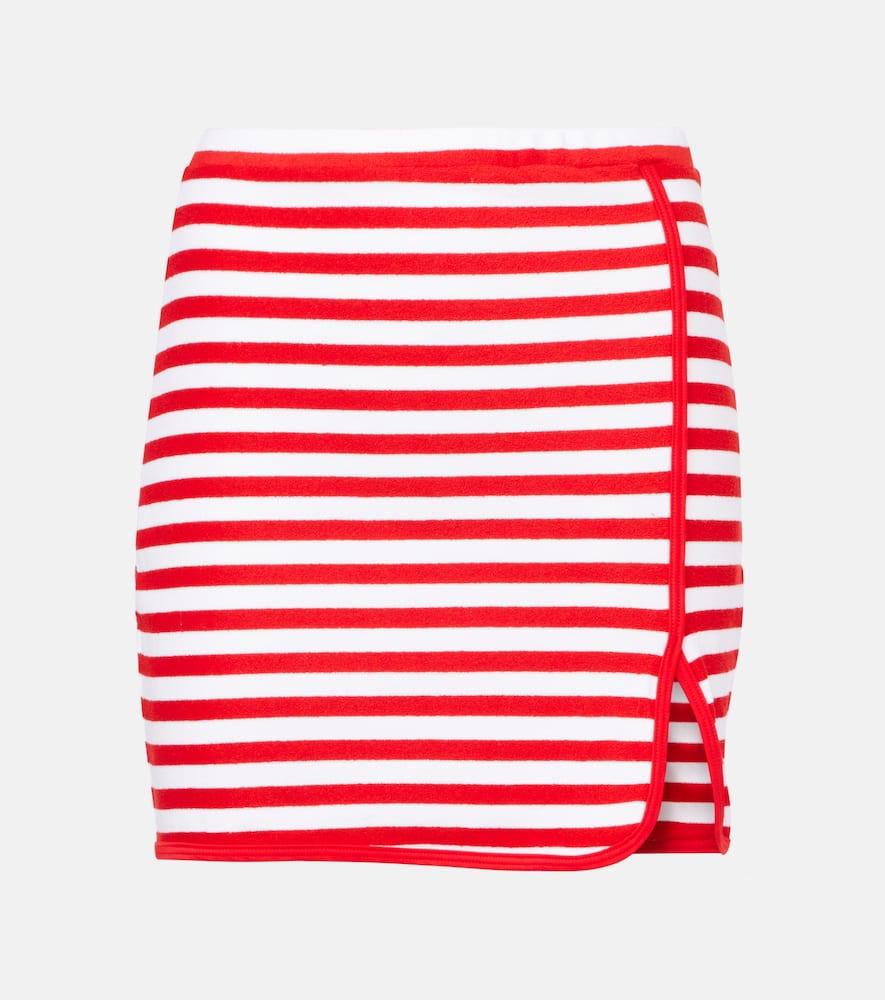 jade swim striped terry miniskirt