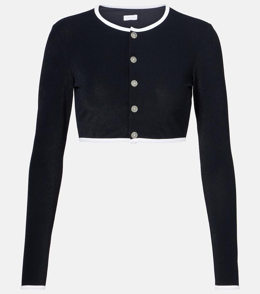 jade swim terry cropped cardigan