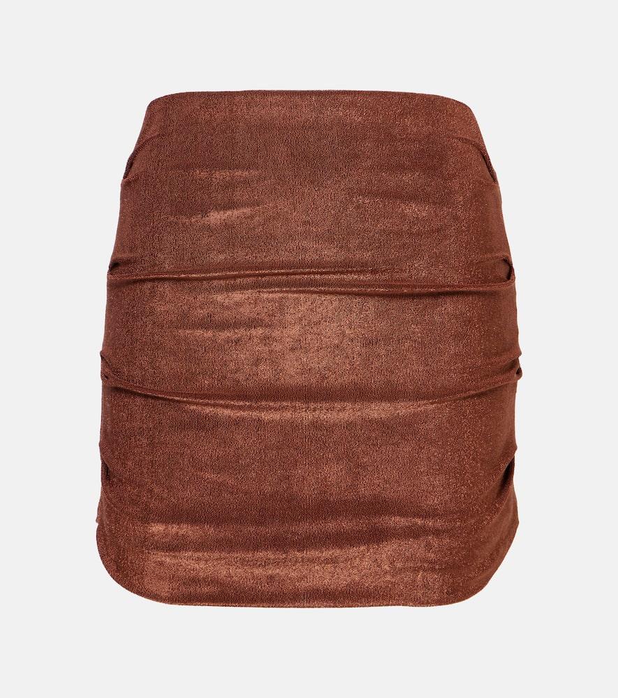 jade swim thea ruched terry miniskirt