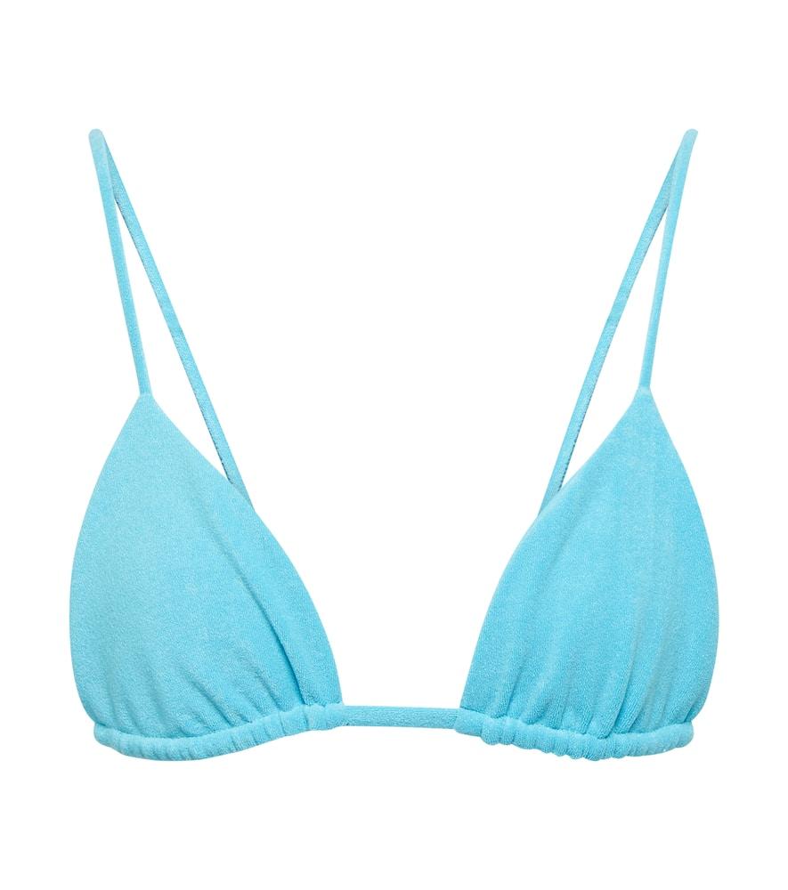 jade swim via terry triangle bikini top
