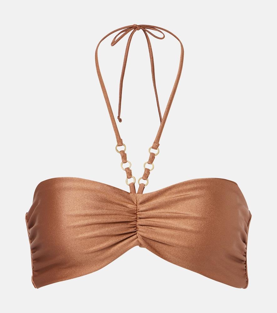 jade swim zoe ruched bikini top