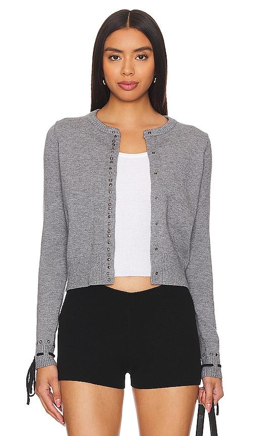 jaded london sienna cardigan in grey.