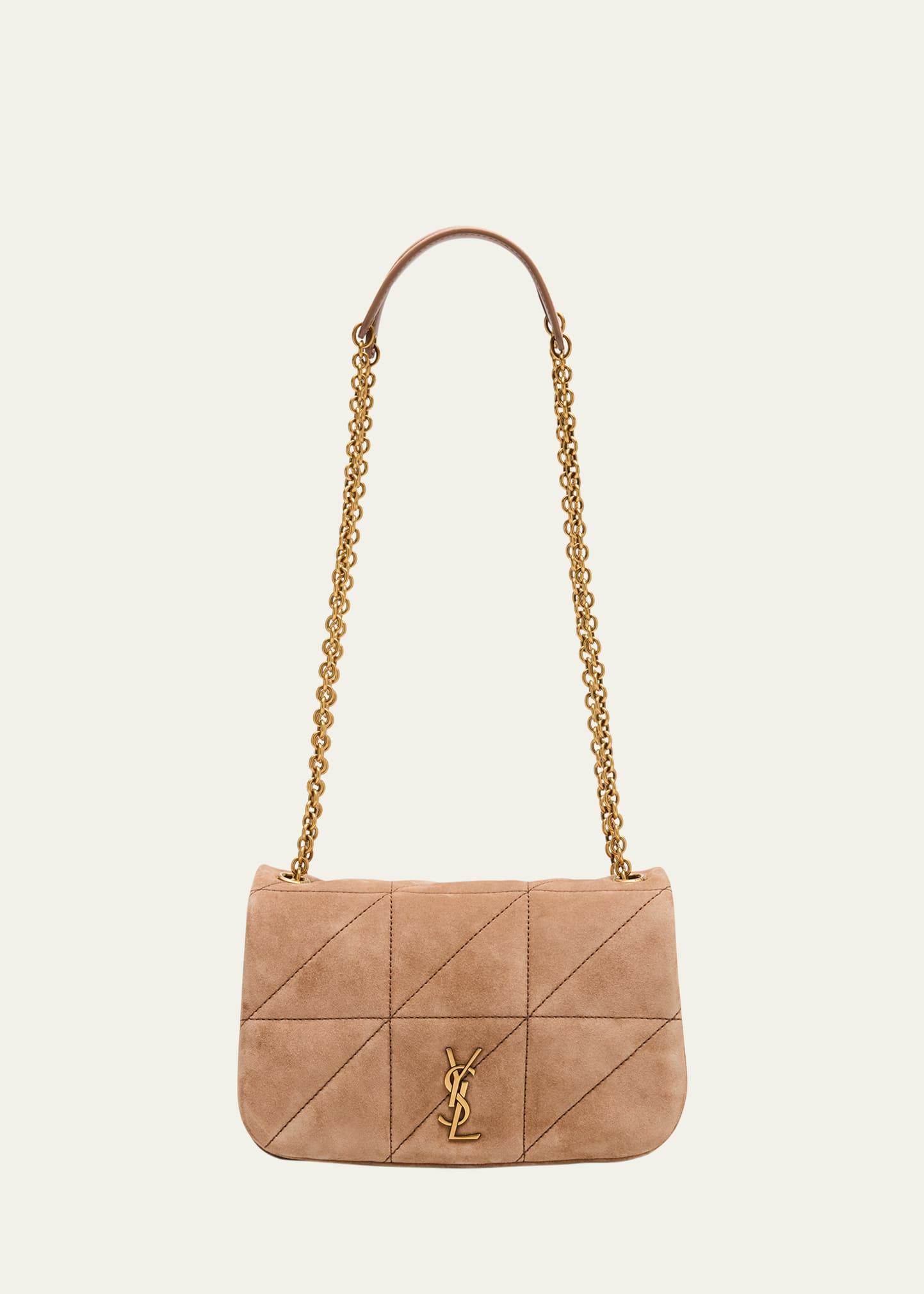 jamie 4.3 mini ysl chain shoulder bag in quilted suede
