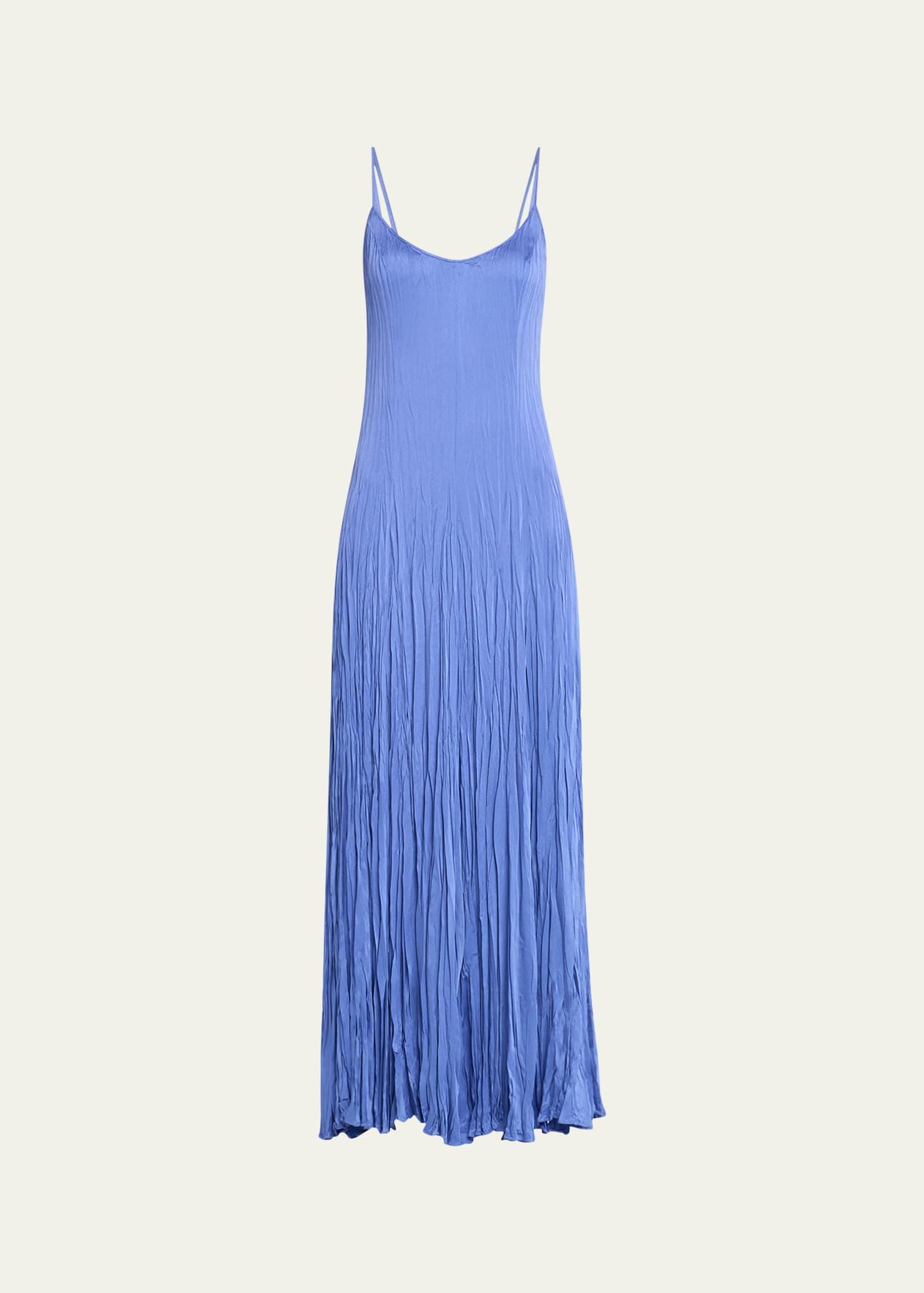jamison crushed techno charmeuse slip dress