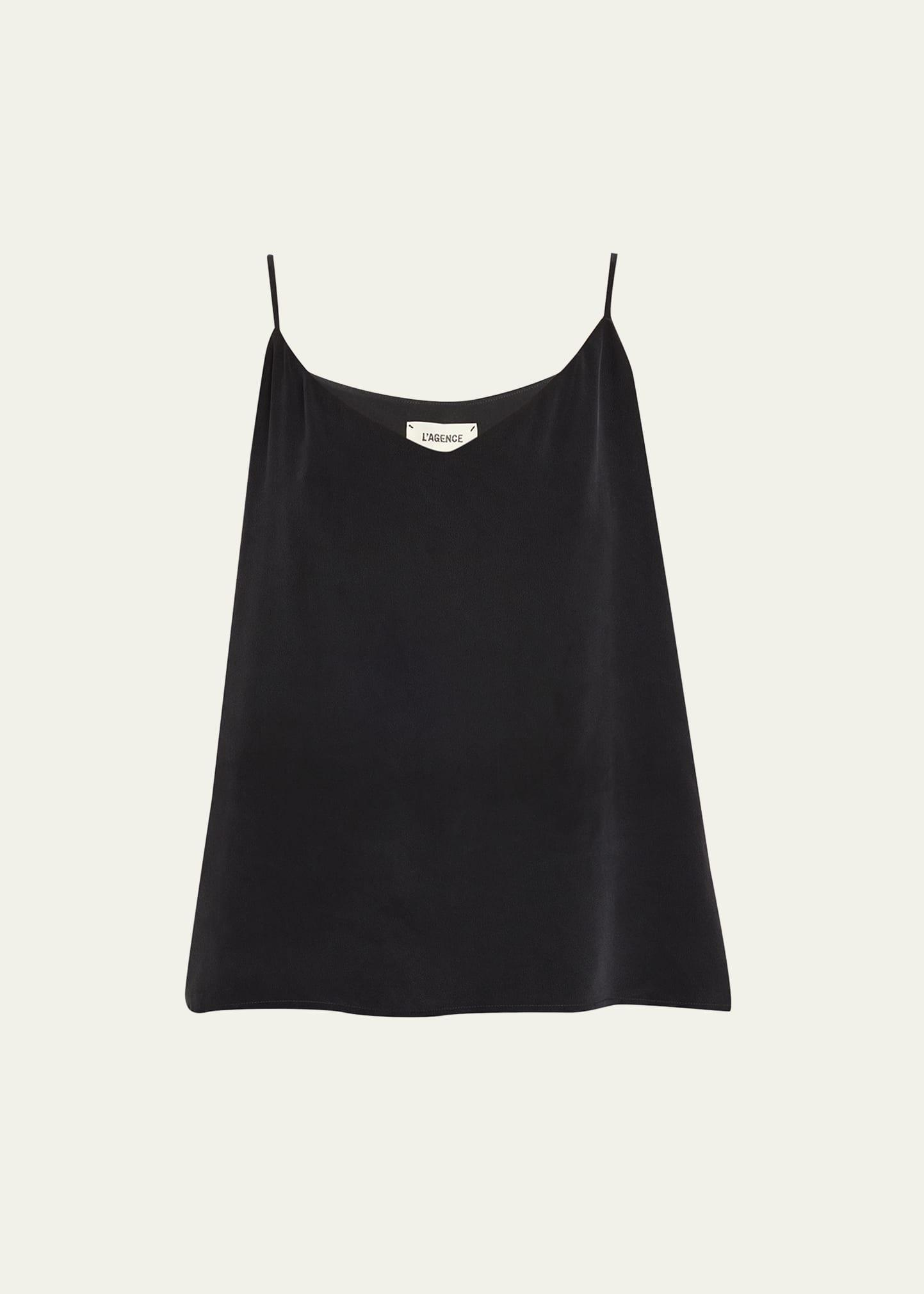 jane v-neck spaghetti-strap silk tank