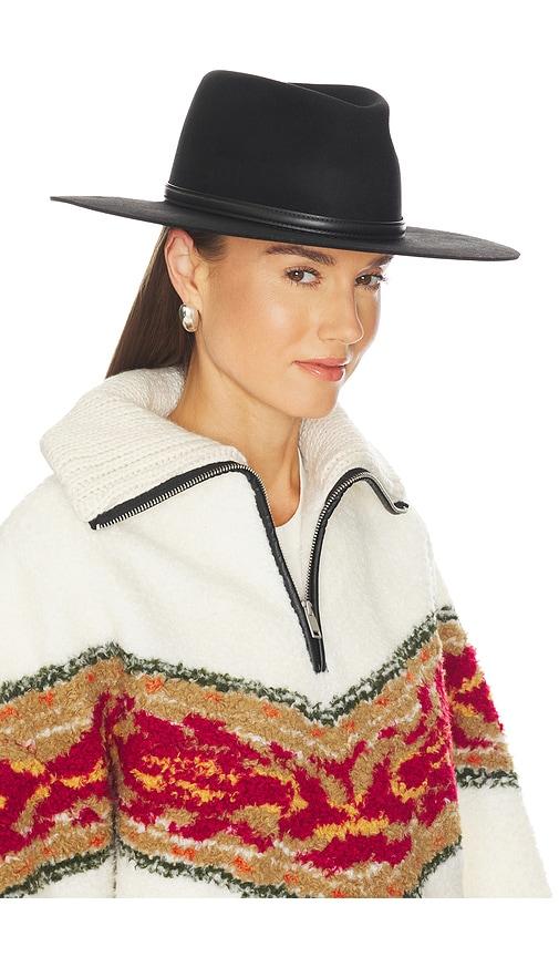 janessa leone beck fedora hat in black.