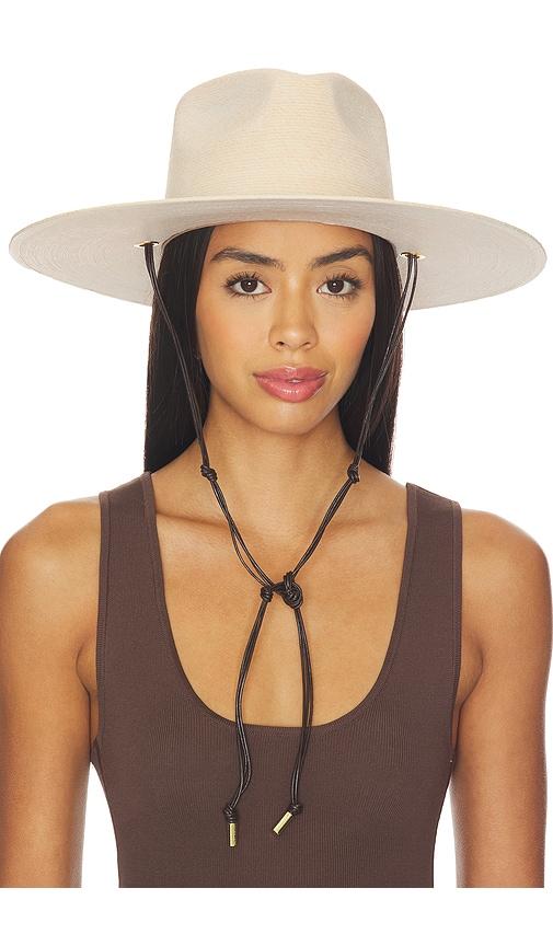 janessa leone codi fedora hat in cream.