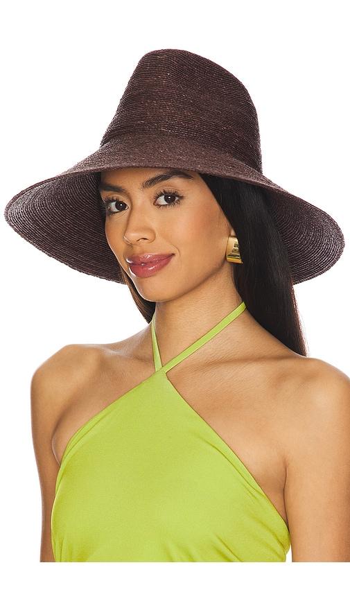 janessa leone colette hat in brown.