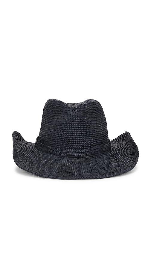 janessa leone sacha cowboy hat in navy.