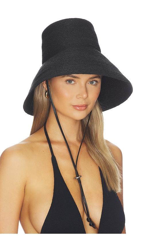 janessa leone suni hat in black.