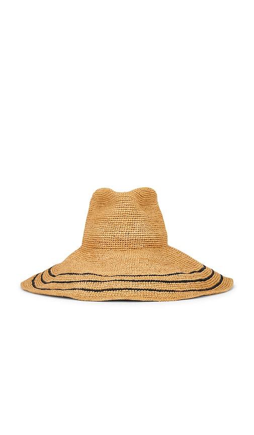 janessa leone waverly bucket hat in neutral.