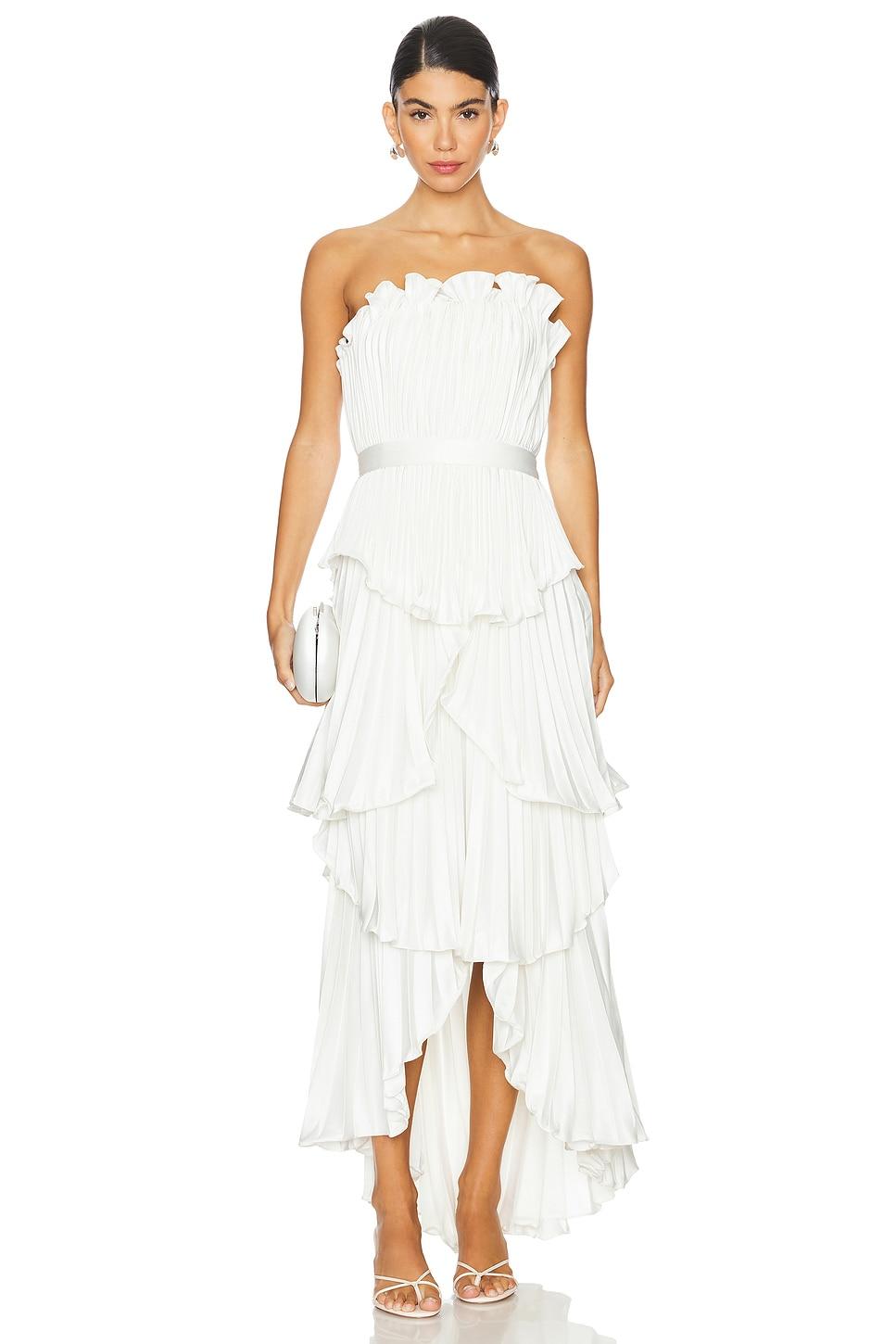 janey tiered shell midi dress