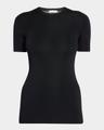 jannat classic fitted silk knit top