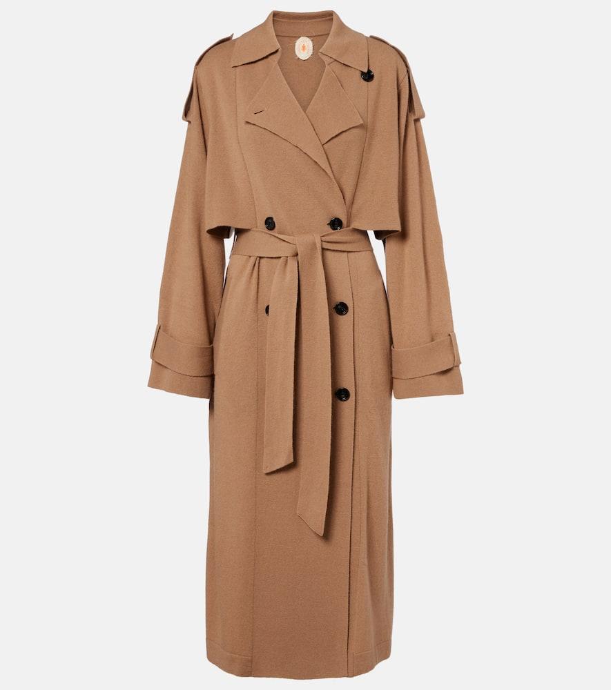 jardin des orangers belted wool and cashmere trench coat