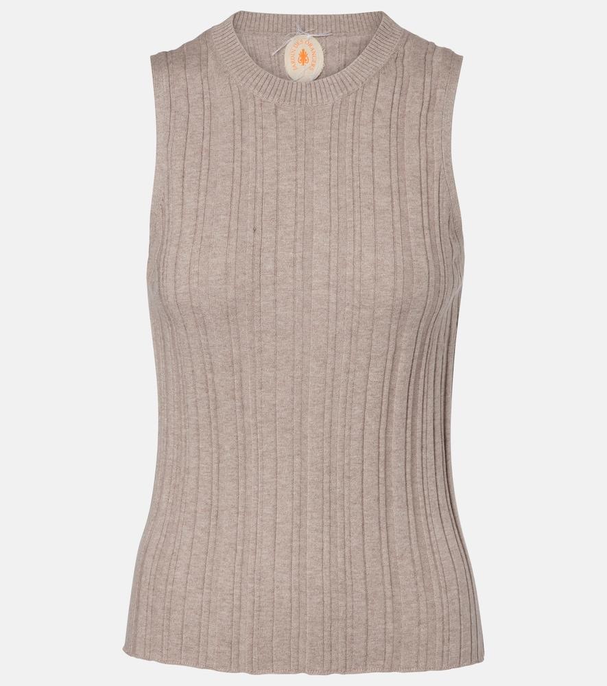 jardin des orangers cotton, silk, and cashmere tank top