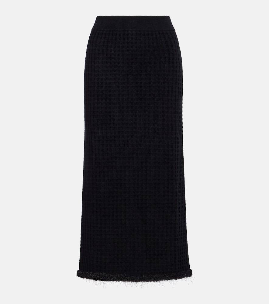 jardin des orangers distressed wool and cashmere pencil skirt