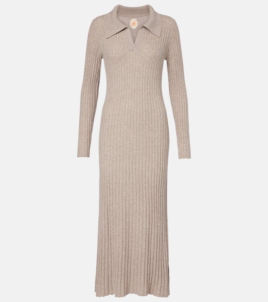 jardin des orangers knitted cashmere polo dress