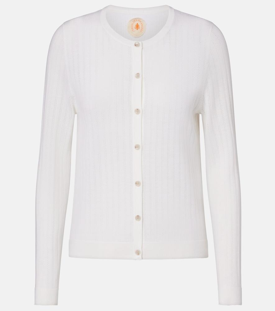 jardin des orangers pointelle virgin wool cardigan