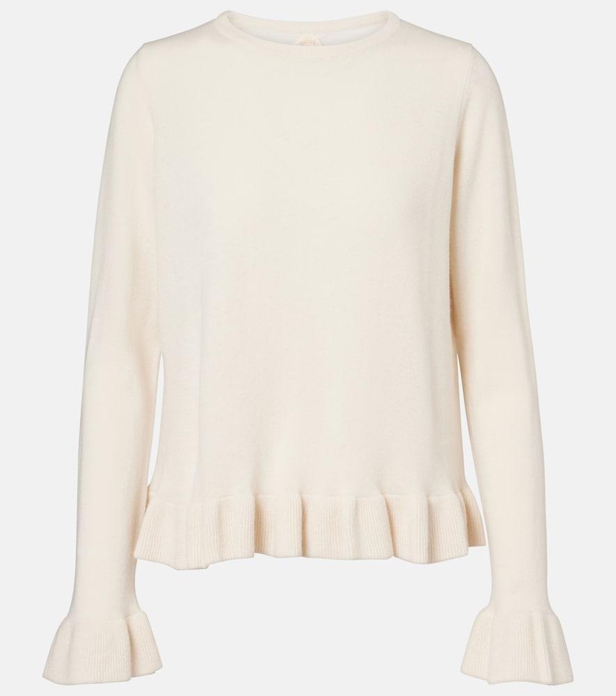 jardin des orangers ruffled wool and cashmere sweater