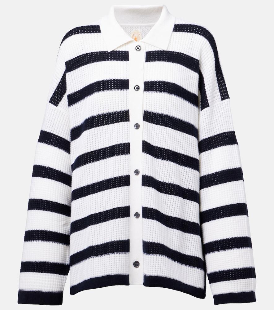 jardin des orangers striped cashmere cardigan