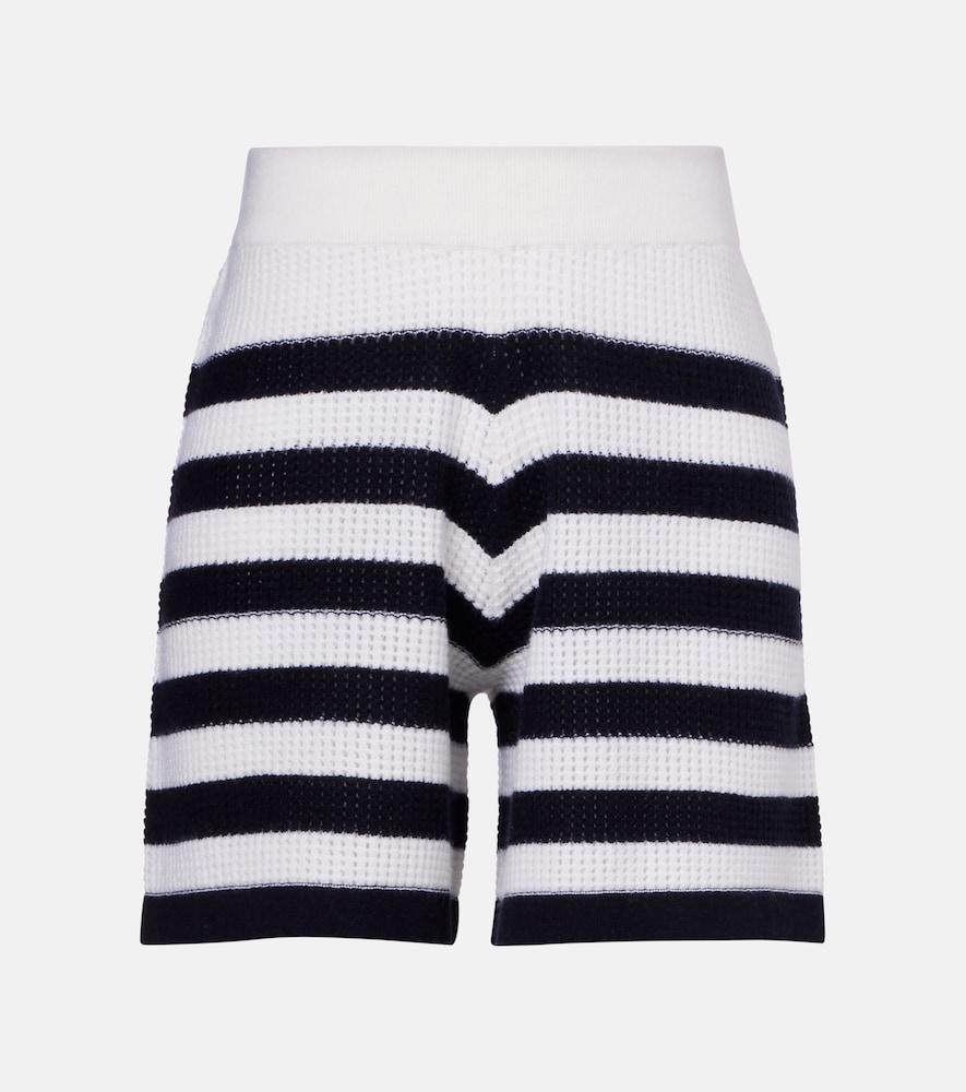 jardin des orangers striped cashmere shorts