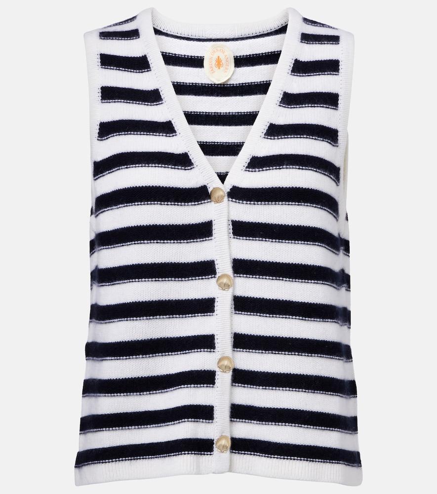 jardin des orangers striped cashmere sweater vest