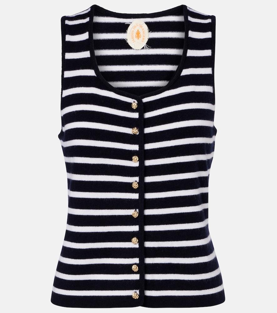 jardin des orangers striped cashmere sweater vest