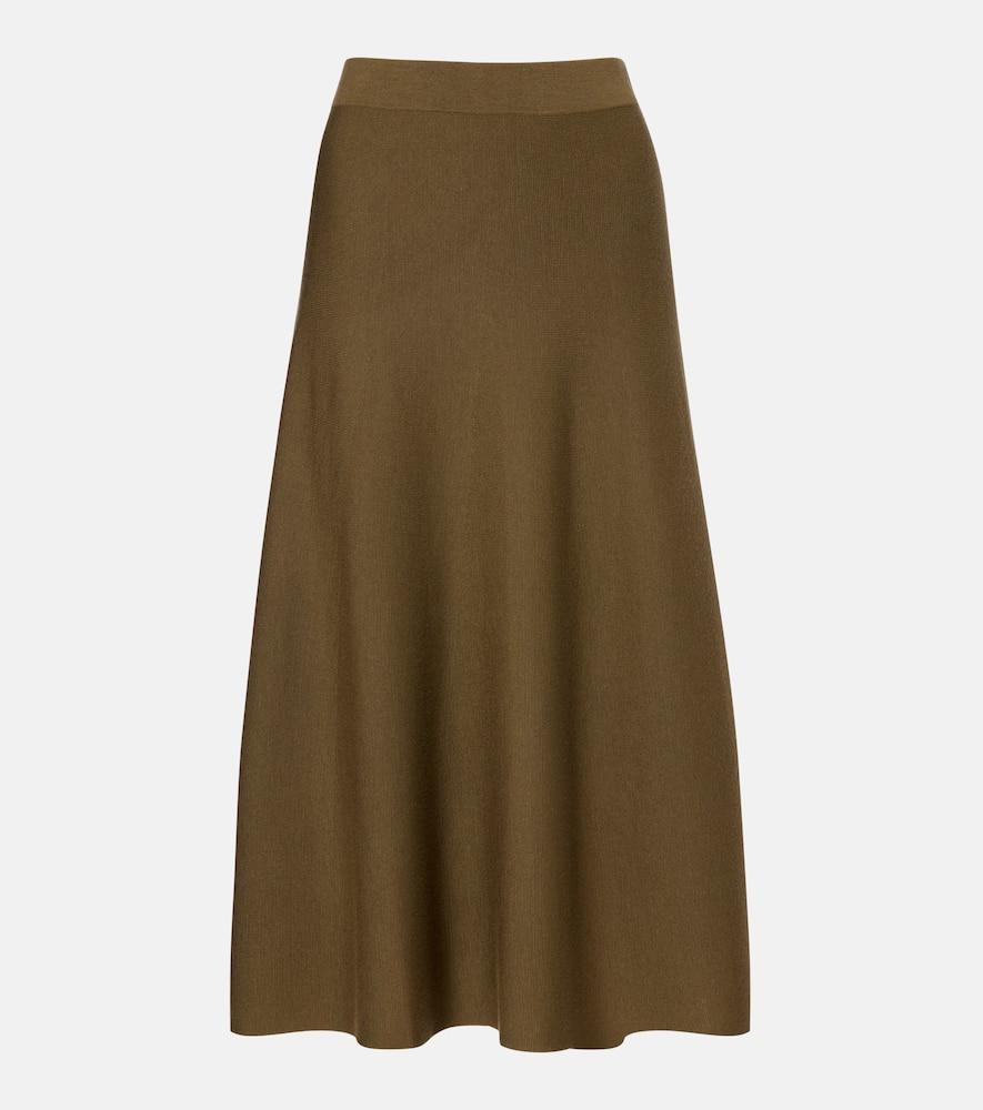 jardin des orangers virgin wool midi skirt