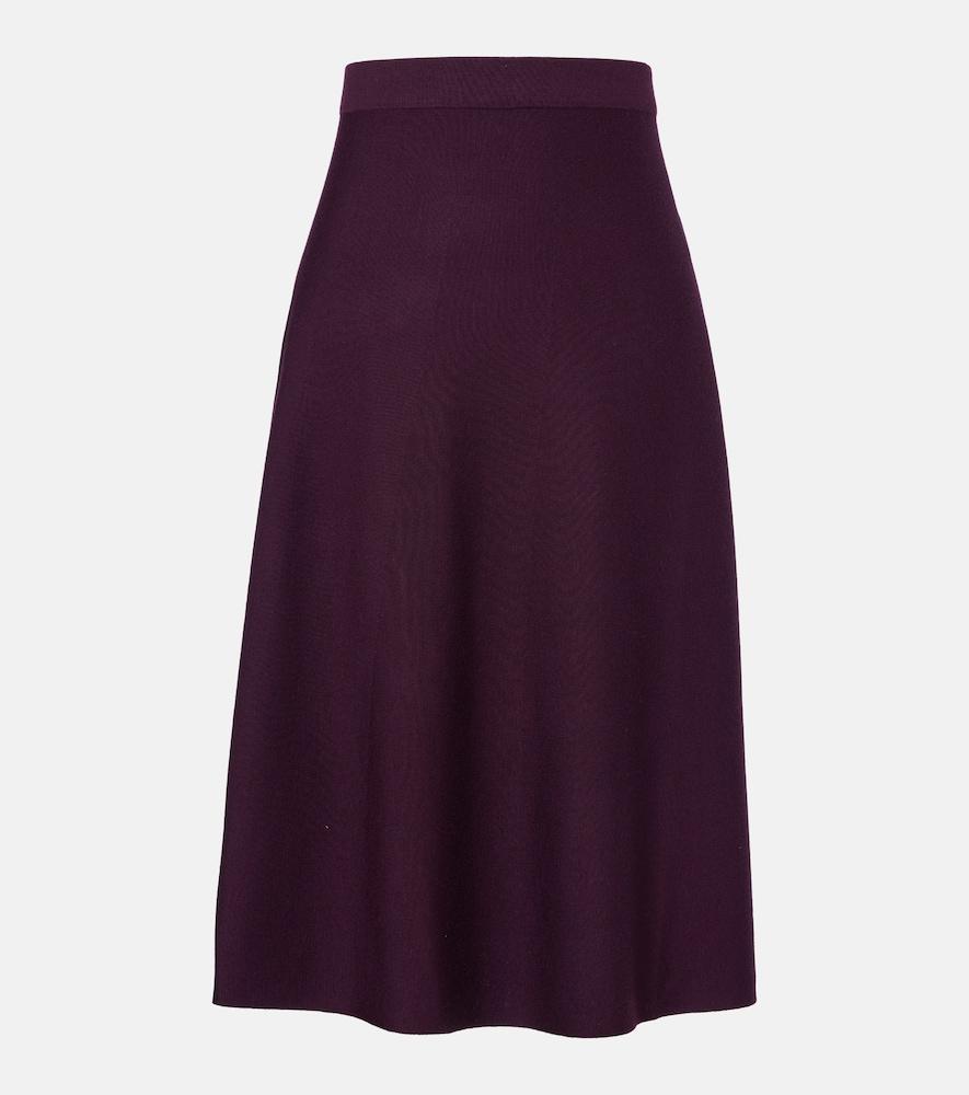 jardin des orangers virgin wool midi skirt