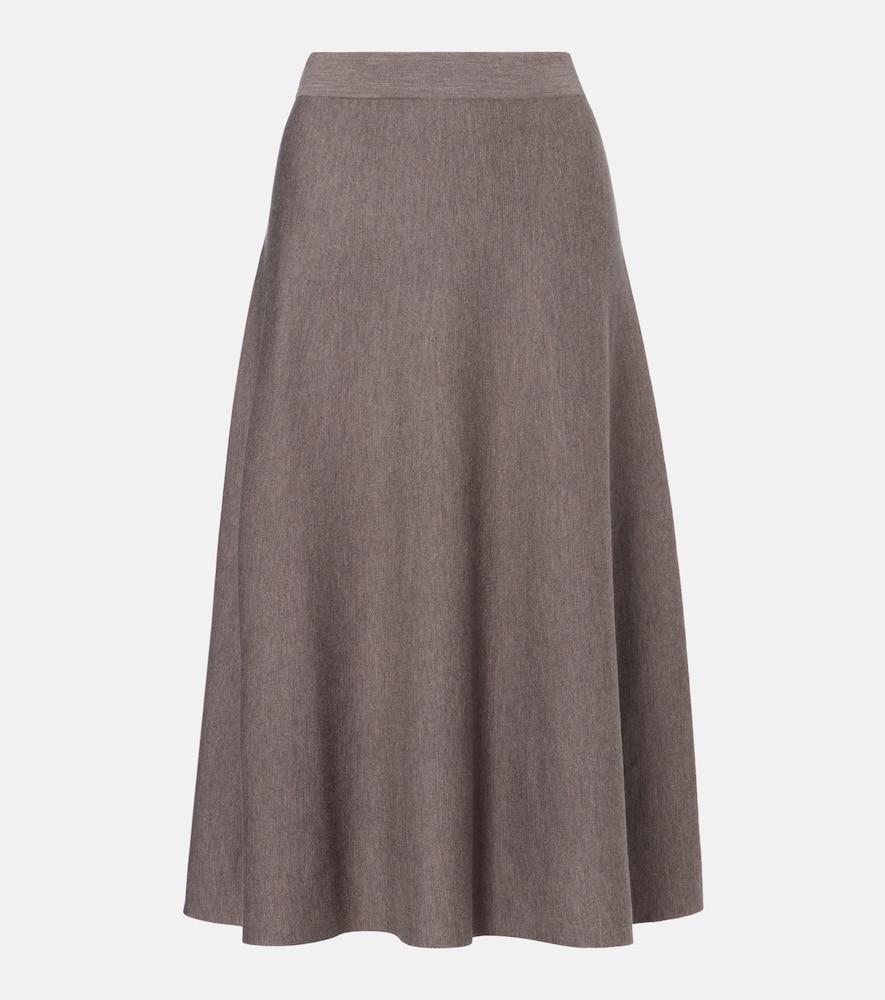 jardin des orangers virgin wool midi skirt