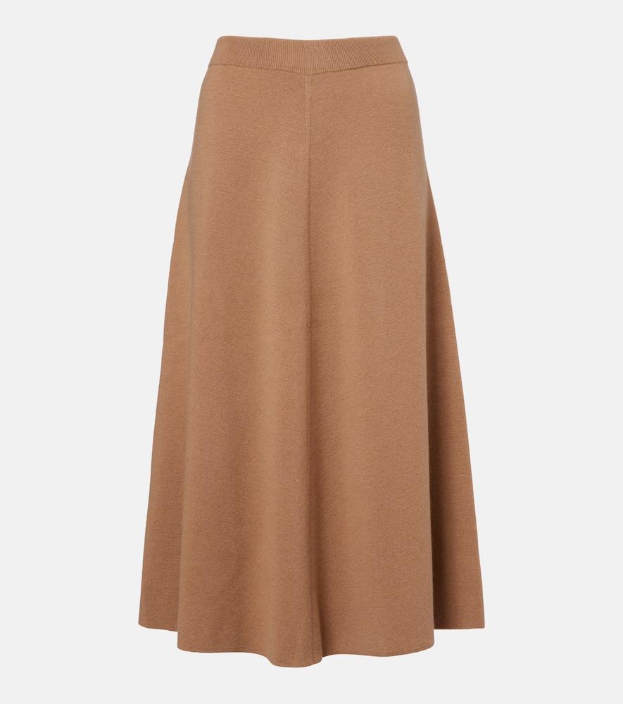 jardin des orangers wool and cashmere midi skirt