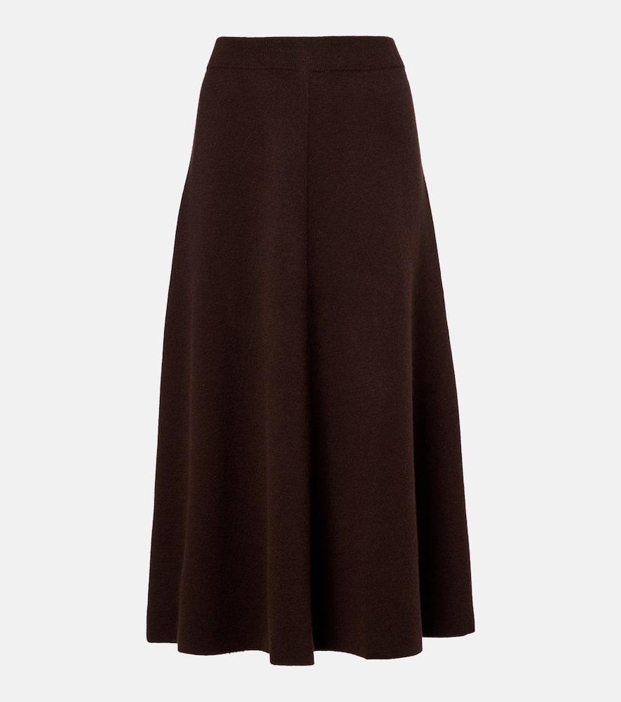jardin des orangers wool and cashmere midi skirt