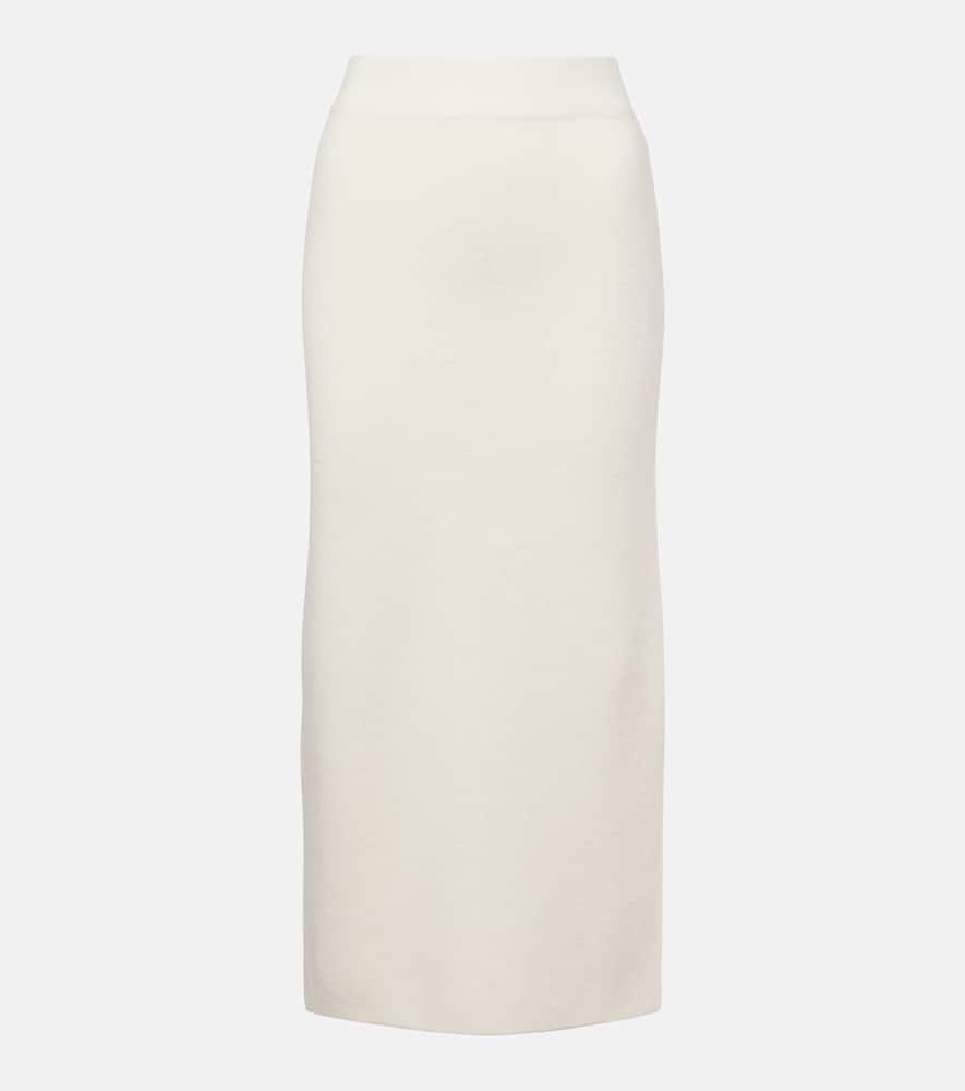 jardin des orangers wool and cashmere midi skirt