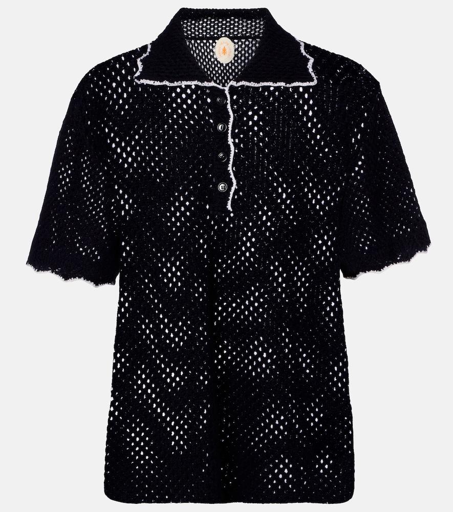 jardin des orangers wool and cashmere polo sweater