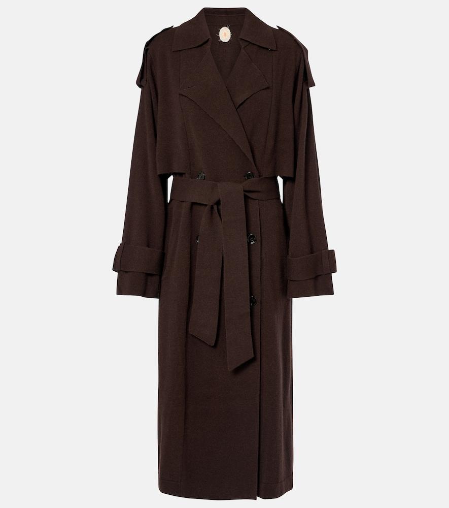 jardin des orangers wool and cashmere trench coat