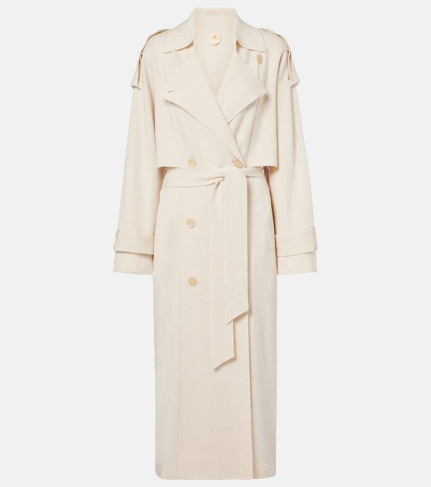 jardin des orangers wool and cashmere trench coat