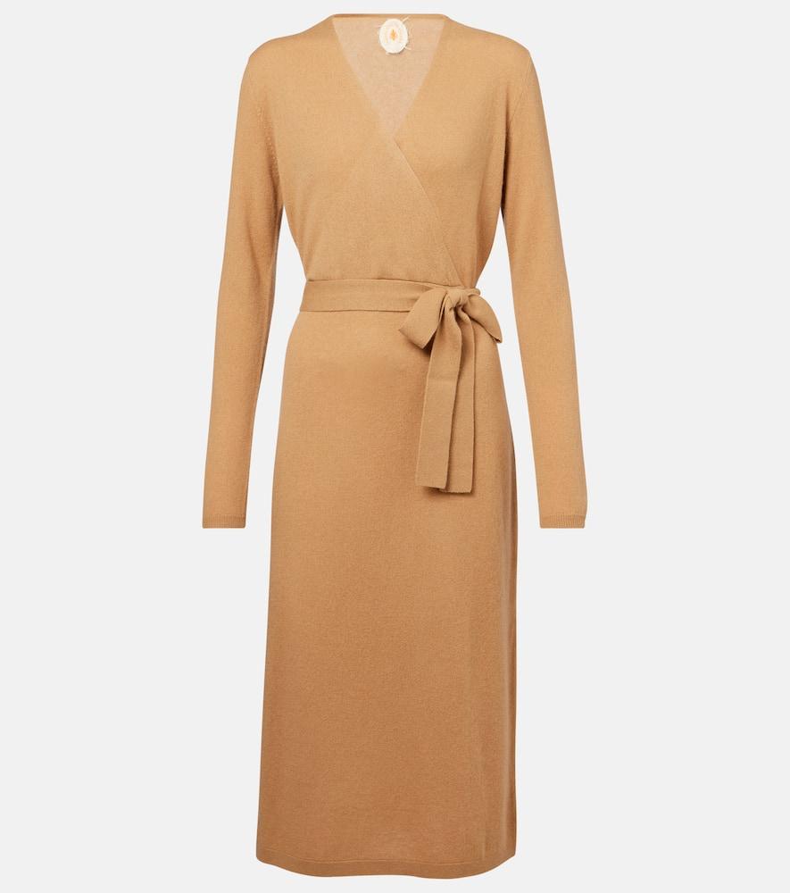 jardin des orangers wool and cashmere wrap dress