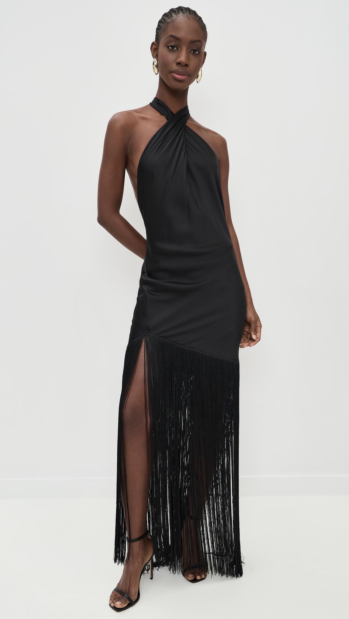 jasmine fringe maxi dress