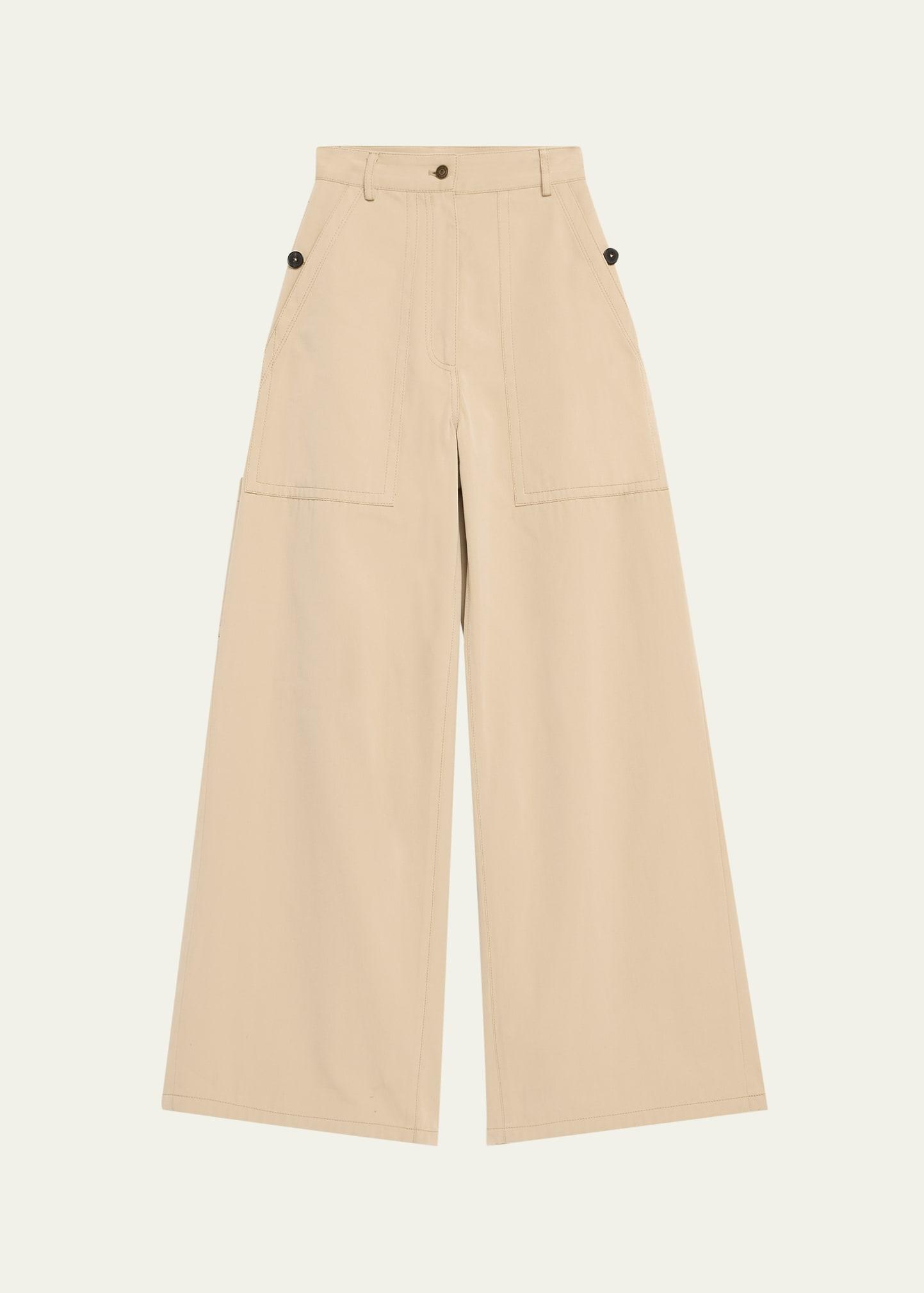jasper wide leg twill pants