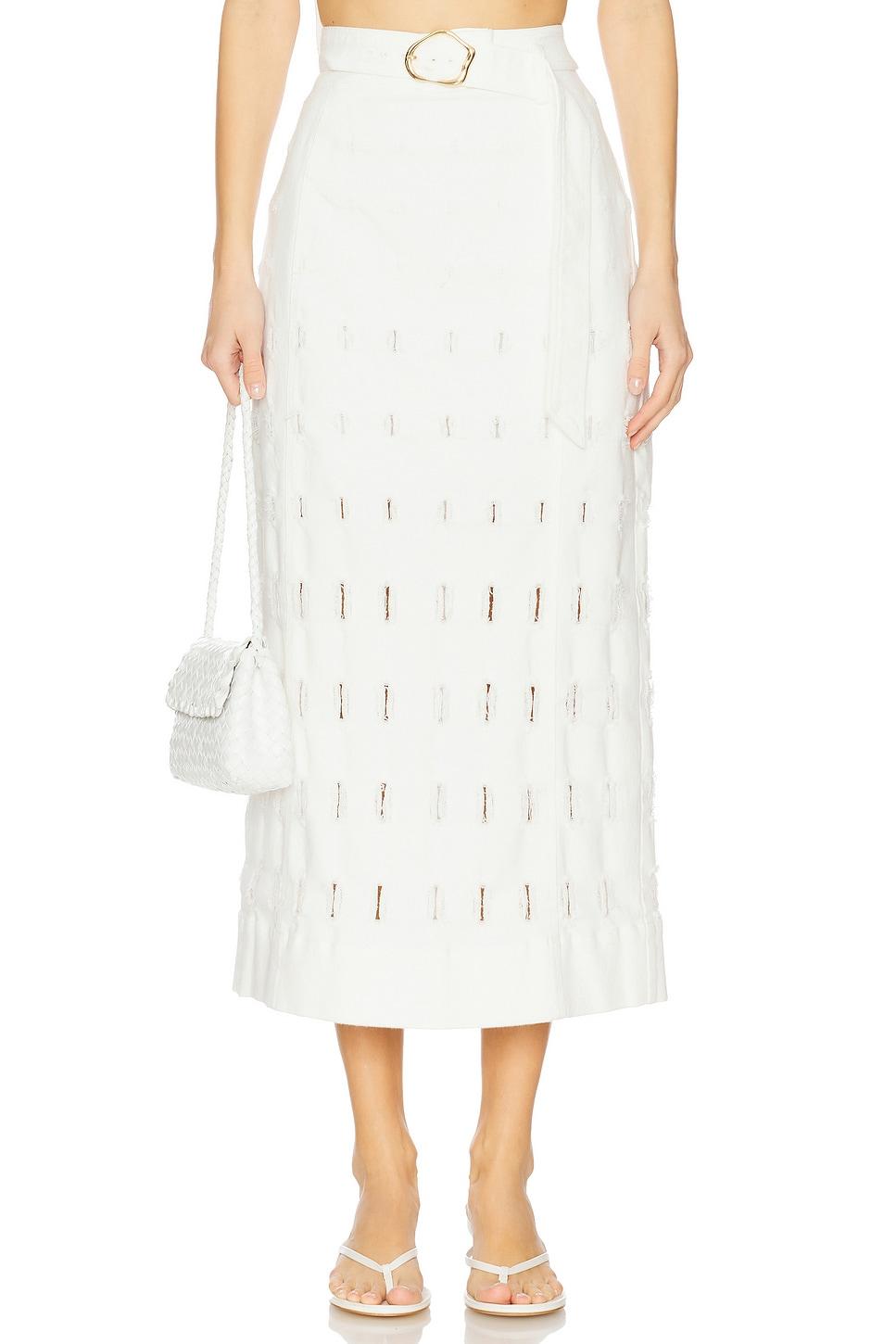 jay textured midi skirt