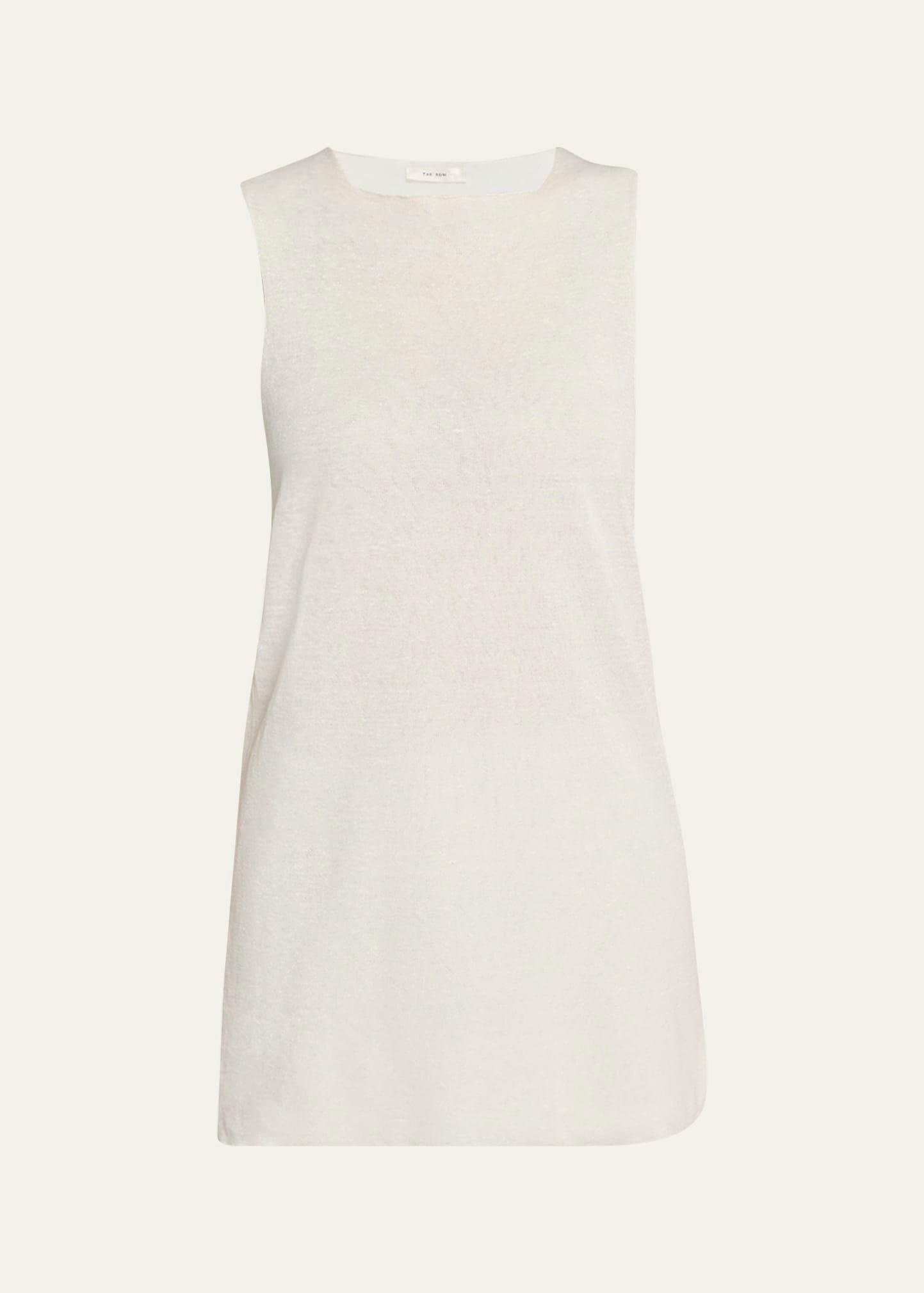 jaylen linen sleeveless tunic top